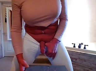 gros-nichons, masturbation, transsexuelle, amateur, ejaculation-sur-le-corps, hirondelle, ejaculation, percé, fétiche