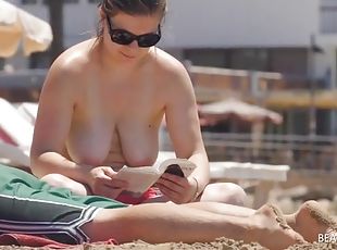 Beach spy compilation with topless babes