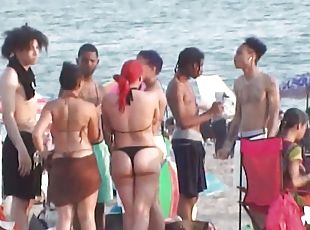 al-aire-libre, público, amateur, casero, playa