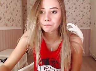 Blonde teases and dances on webcam 22