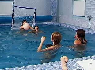 sport, lesbiche, giovanissime, giocattoli, piscina, subacquei