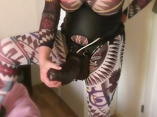 fausten, strapon, anal-sex, schwer, gesichtspunkt, domina