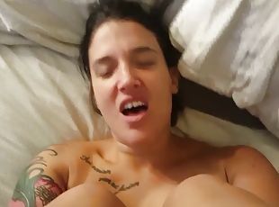 Tattooed Latina milf with big tits sucks and fucks. I find her at tohorny.club