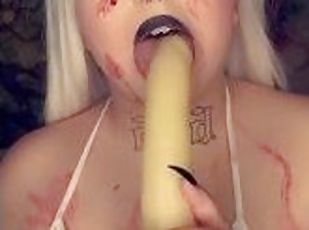 Sucking And Fucking My Dildo