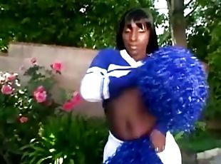 levrette, énorme, chatte-pussy, fellation, ejaculation-sur-le-corps, ébène, hardcore, black, couple, pom-pom-girl