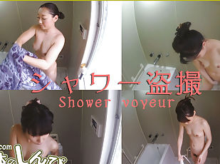 asien, baden, masturbieren, japanier, kam, voyeur, fetisch, dusche