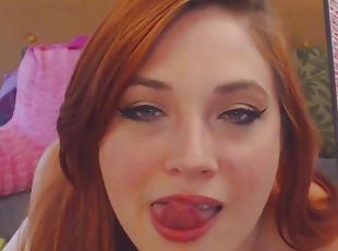 Chubby Redhead Babe Masturbates