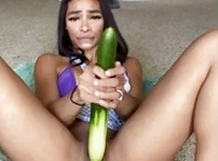 amatør, ebony, svart, dildo, alene