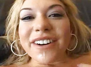 brudar, avsugning, cumshot, trekant, ansiktssprut, blond