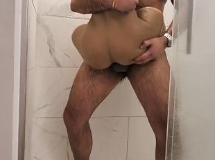 asiático, bañando, orgasmo, coño-pussy, corrida-interna, sucio, corrida, ducha, a-solas, polla