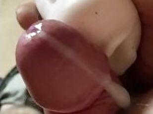 masturbation, fitta-pussy, amatör, cumshot, leksak, ensam, close-up