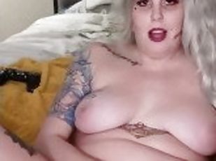 masturbation, amatör, fingerknull, ensam, tatuering