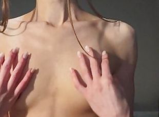 amateur, ados, point-de-vue, petite, solo, petits-seins