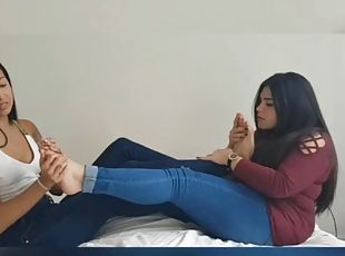 asiatiche, amatoriali, ragazze-giovani, latini, piedi, feticci, brunette