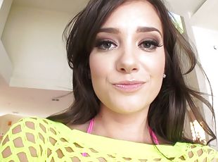 Gia Paige looks powerfully cute and sexy getting ass fucked