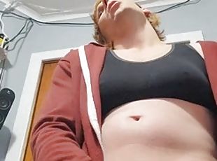 transsexuelle, amateur, ejaculation-sur-le-corps, hardcore, branlette, point-de-vue, blonde, solo