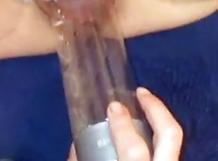 garrafa, esposa, amador, hardcore, pov, dildo