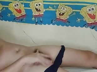 asiatique, masturbation, amateur, ados, branlette, secousses, solo, bisexuels, tatouage, taquinerie