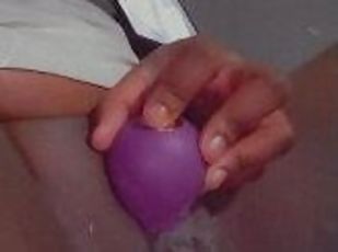 masturbación, squirting, amateur, negra-ebony, juguete, doble, a-solas, penetración