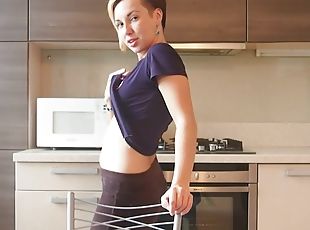 amatoriali, ragazze-giovani, cucina, webcam, solitari