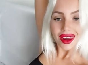 amateur, ados, blonde, webcam, belle, solo, réalité