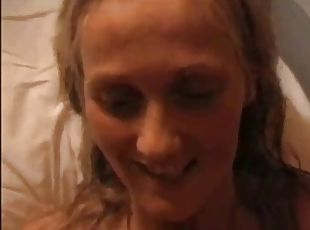 amatör, brudar, creampie, par, pov, blond, svensk