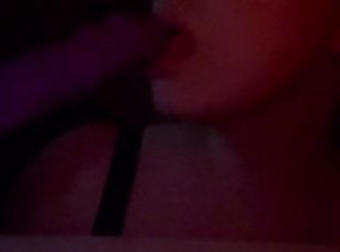 Vaping and sucking dildo