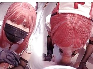 ?Chainsaw Man?????Makima Nurse Cosplayer's Handjob????, Blowjob Japanese Anime Cosplay part.10