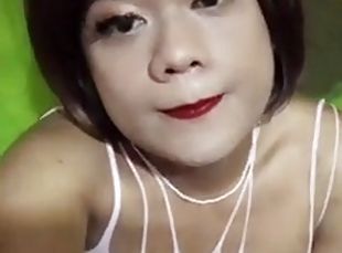 asia, waria-shemale, anal, blowjob-seks-dengan-mengisap-penis, remaja, pasangan, sudut-pandang, teransang, pakaian-dalam-wanita, webcam