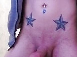 amateur, ejaculation-sur-le-corps, énorme-bite, gay, ejaculation, fétiche, solo, minet, tatouage, bite