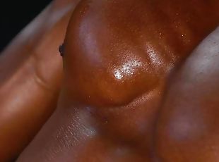 Muscular Black Hunk Echo XX Teases Himself And Masturbates