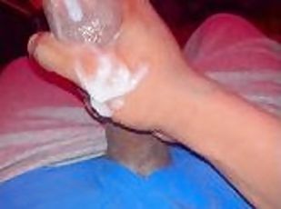 masturbation, amateur, ejaculation-sur-le-corps, ébène, énorme-bite, célébrité, black, ejaculation, solo, bite