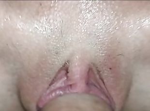 chatte-pussy, amateur, ados, ejaculation-interne, couple, blonde, gros-plan, réalité