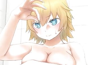 blonde, hentai, fétiche, hôtel, géant