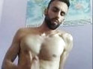 masturbation, amateur, ejaculation-sur-le-corps, énorme-bite, gay, branlette, européenne, euro, solo, bite