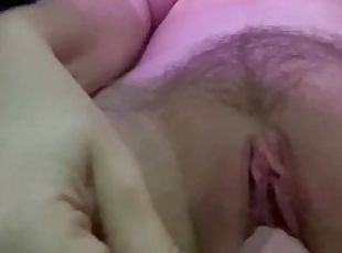 poilue, chatte-pussy, amateur, jouet, blonde, gode, solo, blanc, humide