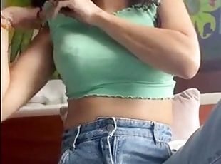 gros-nichons, masturbation, amateur, ados, latina, bout-a-bout, solo, brunette