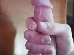 énorme, masturbation, amateur, mature, ejaculation-sur-le-corps, énorme-bite, branlette, point-de-vue, ejaculation, coquine