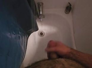 baignade, masturbation, amateur, ejaculation-sur-le-corps, énorme-bite, joufflue, point-de-vue, ejaculation, douche, solo