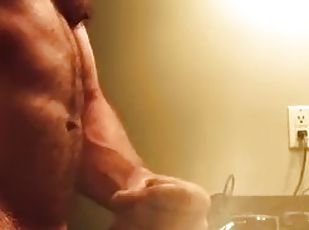 baignade, masturbation, amateur, ejaculation-sur-le-corps, gay, lingerie, douche, solo, musclé