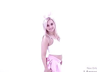 Young Girl Bunny In Pink Gets Made Love And Rims At