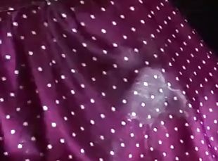 Smashing my cum all over this polka dot satin blouse