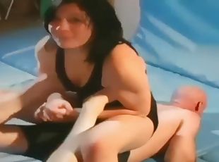 asiático, público, amateur, babes, lucha-libre, culazo, morena