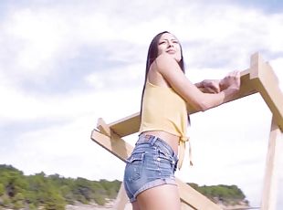 MAMACITAZ - Luna Rival  Francys Belle - CRAZY HOT Public Lesbian Sex Under A Bridge While People Walk By