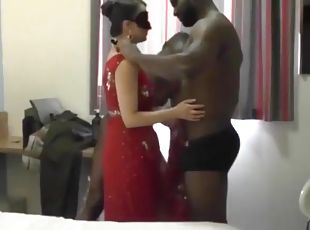 Blindfolded wife BBC threesome