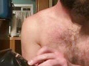 masturbation, amateur, ejaculation-sur-le-corps, jouet, gay, solo