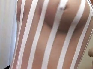 amateur, babes, cachonda, lencería, natural, a-solas, nylon