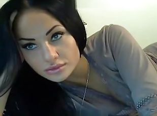 Russian with Perfect face showing and masturbating for a customer