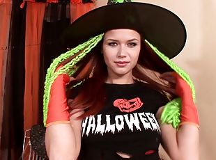 Elizaveta Golubeva is a redhead witch who loves to masturbate