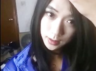 asiatique, masturbation, amateur, ejaculation-sur-le-corps, lingerie, solo, chinoise